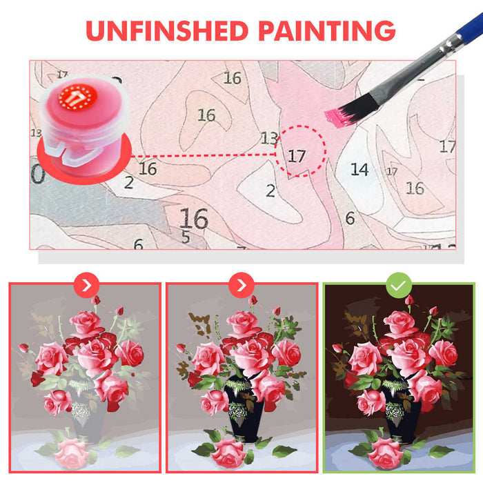 Tiger Kit DIY Photo Frame Picture By Number Animal Hand-painted Art Gift Home Decoration