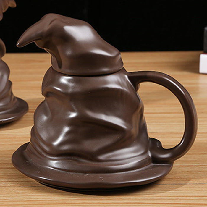 Mug With Lid Spoon Magic Hat Creative Personality Ceramic