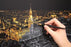 Decorative painting scratch Scraping painting drawing paper world Sightseeing pictures decoration birthday gifts drop shipping